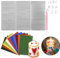 Ovaletta 12 Farben Wachsplatten für Kerzen 14x7,5cm, Taufkerze Selber Machen Set, Wachsplatten Zum Kerzen Verzieren, Kerzen Selber Machen Set, mit 3 Stück Silber Buchstaben Sticker, 1 Pinzette
