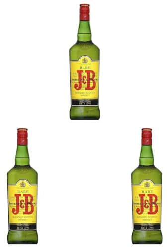 J&B Rare, whisky escocés blended, 1 l, 40 Porcentaje en volumen (Paquete de 3)