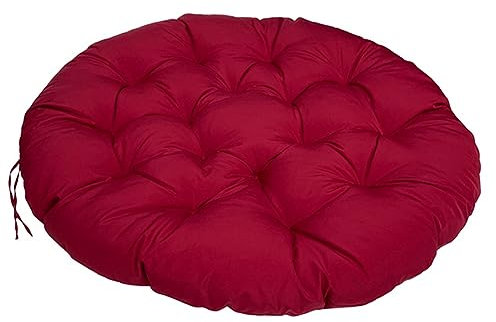 Wasserdichtes, rundes Sitzkissen für Gartensofa, 120 x 120 cm, Rot