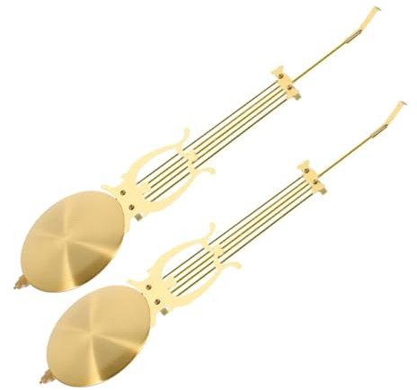 BESPORTBLE 2stücke Teiliges Pendel Für Wanduhr Aus Metall Ersatzpendel Für DIY Wanduhr Präzise Uhrwerkersatzteile Robustes Pendelteil Zur Reparatur Und Individualisierung Von Wanduhren