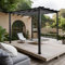 Pergola en Aluminium HWC-N93, pavillon de Jardin Pavillon de Jardin, Structure Stable de 8cm Toit Coulissant UV50+ 3x3m - Anthracite