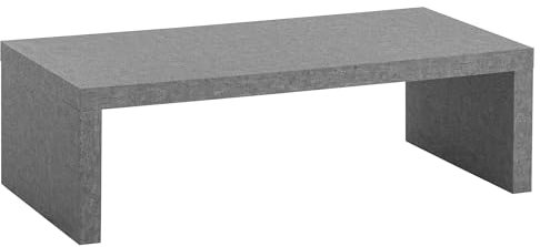 Tavolino da salotto, 110 x 55 x 35 cm, grigio, effetto cemento, senza tempo, design rettangolare