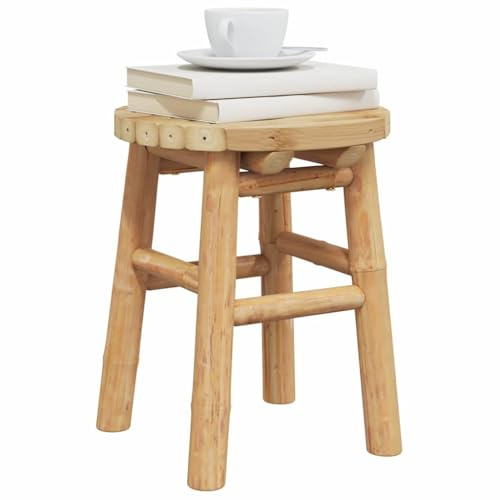 vidaXL Hocker Bambus Natur 30 x 30 x 36 cm Bambus | Einfach zu bewegen für alle möglichen Anwendungen, Aus Bambus hergestellt, Perfekt für kleine Räume und einfach zu verstauen
