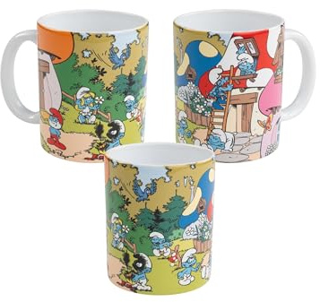 Die Schlümpfe Tasse - Schlumpfdorf Kaffeetasse Becher Kaffeebecher aus Keramik 320 ml