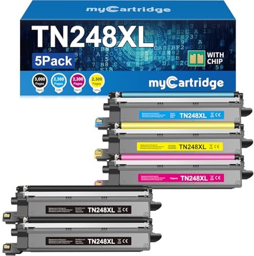 MYCARTRIDGE TN248XL Kompatibel für Brother TN-248XL TN248 für Brother MFC-L3760CDW MFC-L3740CDWE DCP-L3560CDW HL-L3240CDW DCP-L3520CDWE für TN-248CMYK TN-248VAL 5-Pack