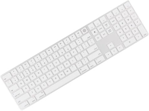 Allinside Tastaturabdeckung für Mac Magic Keyboard mit Touch ID und Ziffernblock A2520 US-Layout, Weiß