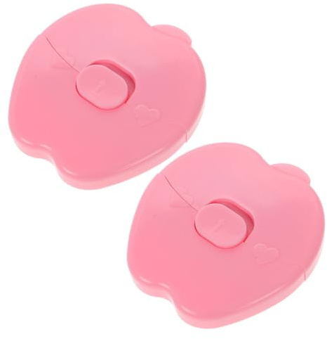 SUPVOX 2 Peines Recortadores de Cabello para Bebés, Diseño en Forma de Manzana, Plástico Resistente, Portátil y Seguro para Flequillo y Cabello Fino