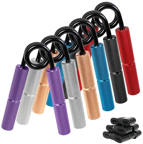 Grip Strength Trainer Set 6 Pack, 100-350LBS Wrist Forearm Strengthener, No Slip Metal, Hand Grip Gripper Strengthener for Strength Training and Exercise, Hand Workout Squeezer Grip Strength