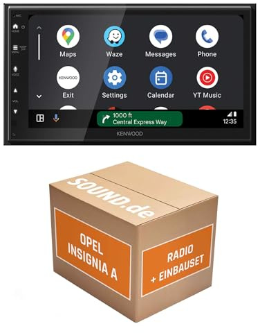 Autoradio Einbaupaket für Kenwood DMX6523DABS kompatibel mit Opel Insignia A, IntelliLink, Navigation | CarPlay Wireless Android Auto Wireless