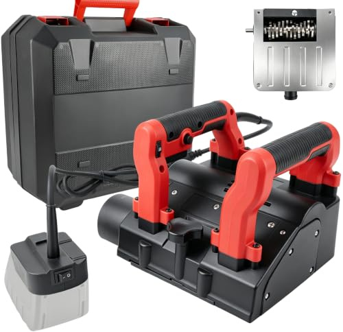 Batería fresadora de hormigón, 3000 rpm, lijadora de hormigón de 90° | compatible con Makita de 21 V baterías de iones de litio, profundidad de 1-4 mm (sin batería)