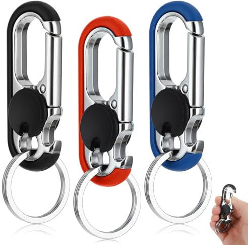 3 Stück Schlüsselanhänger Karabiner Flaschenöffner Carabiner Schlüssel Karabiner Auto Schlüsselanhänger Karabinerhaken Klein mit Schlüsselring Bierflaschenöffner Adventskalender Füllung Männer