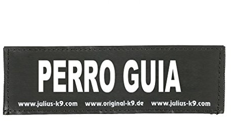 Interchangeable Patches, 1 pair, PERRO GUIA, Size: Large, Black