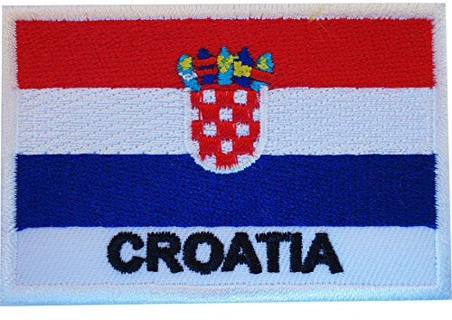 Aufnäher mit Kroatien-Flagge, zum Aufbügeln oder Aufnähen, bestickt