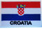 Aufnäher mit Kroatien-Flagge, zum Aufbügeln oder Aufnähen, bestickt