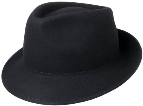 Lipodo Trilby Hat Wool Felt Made in Italy Men Fall Winter Navy