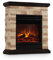 Klarstein Kaprun - Electric Fireplace, Electric Fire place, Electric Fireplace, 1800 W, Flame Effect, Stone Decor, Polystone, Remote, electric fire, Black-Brown