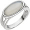 Jobo Damen-Ring aus 585 Weißgold mit Mondstein Größe 52