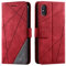 SONWO Hülle für iPhone X/iPhone XS, Premium Leder PU Handyhülle Flip Case Wallet Silikon Bumper Schutzhülle Klapphülle für iPhone X/iPhone XS, Rot