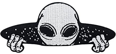 Finally Home Aliens are coming Patch zum Aufbügeln | Ufo Patches, Weltraum Sterne Bügelflicken, Nasa Flicken, Aufnäher