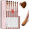 Saviland Kolinsky Acrylic Nail Brush Set: 6PCS Professional Acrylic Nail Brushes Size 4/6/8/10/12/14 for Acrylic Powder Application Nail Brush Kit Nail Art Design Beginners Acrylic Nail Tools Women