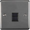 BT Master Single Telephone Socket -BLACK NICKEL & Black- PSTN Line Wall Face Plate – Flush or Surface Mounted Phone Plug – 1 Gang Decorative Metal Plate
