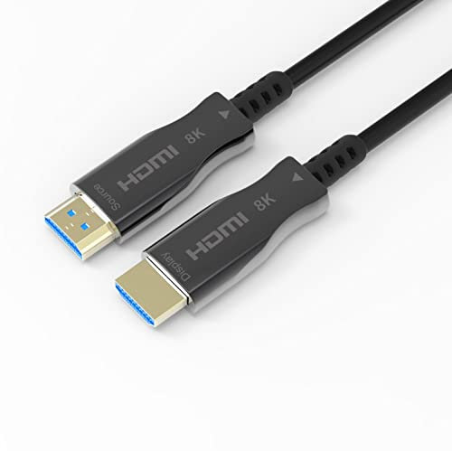 8K HDMI 2.1 Fiber Cable 10M 32.8 FT HDCP 2.2/2.3 High Speed 48 Gbps 4K @ 120Hz, 8K @ 60Hz Compatible with PS5 Xbox ROKU [JTECH-FCAB108K]
