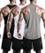 Holure 3er Pack Tank Top Herren, Achselshirts Sport Ärmelloses Shirt Unterhemd Fitness Sleeveless T-Shirt für Training Fitness Bodybuilding Vest Schwarz/Grau/Weiß XL