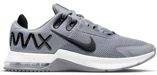 Nike Air Max Alpha Trainer 4 Herren Sneaker Sneaker Trainingsschuhe CW3396 (Dunkelgrau/Schwarz/Weiß 001) UK8.5 (EU43), Dunkelgrau, Schwarz, Weiß, 47.5 EU