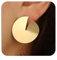 Aneneiceera Boho Runde Gebogene Paillettenohrringe Ohrstecker Einzigartige Goldene Geometrische Aussage Leicht Geknackt Runde Scheibe Minimalistische Münze Prom Ohrringe Für Frauen Und Mädchen (Gold)