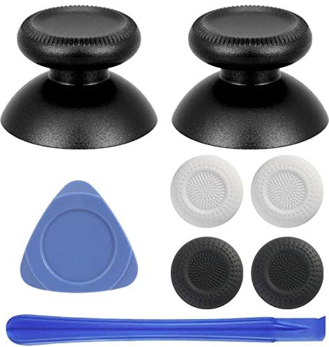 VRbrother 2 x Ersatzteile Ersatz-Rocker-Metall-Joystick-Daumenstick-Pilzkappen, Reparatur für Meta Oculus Quest 2 (schwarz)