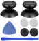 VRbrother 2Pcs Replacement Rocker Metal Analog Joystick Thumbstick Mushroom Caps Repair for Meta Oculus Quest 2 (Black)
