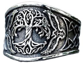 LAYCHEN Neu Herrenringe Wikinger Amulett Baum des Lebens Ring Für Teenager Modeschmuck Als Geschenk