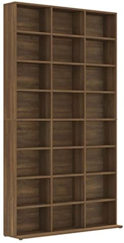 vidaXL CD-Regal Braun Eichen-Optik 102x23x177,5 cm Holzwerkstoff