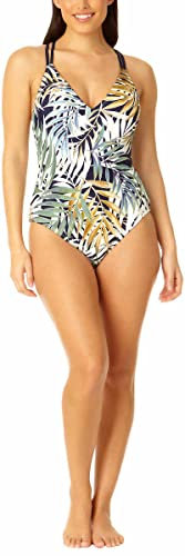 Hurley Damen Einteiler Badeanzug, Cayman Palmen, Large