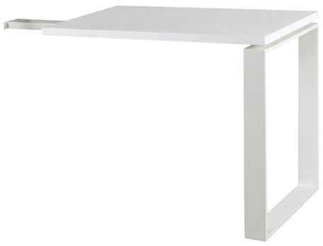 Composad | Tischverlängerung SR4815-SR4816 der Linie Zeichnung, Abmessungen (BxHxT): 90 x 74,30 x 60 cm, weiß lackiert, Made in Italy