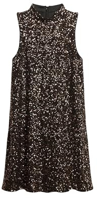 Superdry Damen Ärmelloses A-Linien-Minikleid mit Pailletten