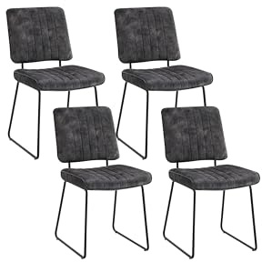 byLIVING Esszimmerstuhl 4er-Set Liam, Vintage Samt anthrazit