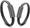 iphone Charging Cable Couple Bracelets Charger Leather Braided Wrist Cord Short Portable Emergency Spare Cable for iphone apple ios ipad