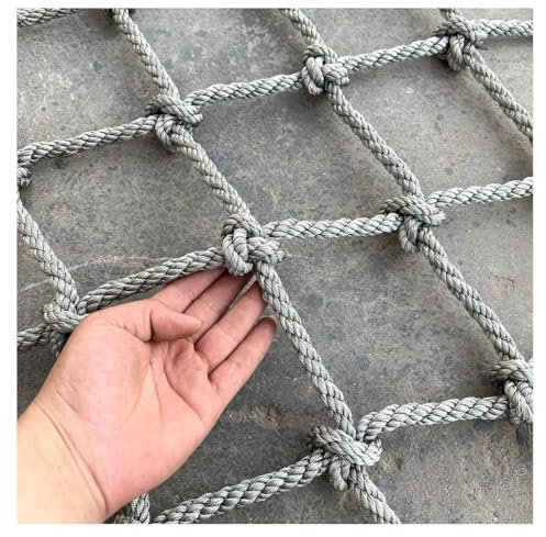 Outdoor Kletternetz Heavy Duty Anti-Fall Net Spielplatz Schaukel WebseilKletterseil Leiternetz für Kinder Erwachsene (Color : 8mm*6cm, Size : 1X9m/3.3X29.53ft)