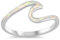 Sterling Silber Weiß Opal Welle Ring LTDONRO150599-WO90