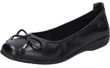 Josef Seibel Damen Klassische Ballerinas Fenja 09,Weite G (Normal),Sommerschuhe,Ballerina-Schuhe,Ballett-Schuhe,Black-Black / 133-105,41 EU