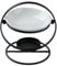 AUPOWER Metall Duftöllampe Teelicht, Duftlampe aus Metall, Aromalampe Teelichthalter mit Keramikschale 02- Schwarz