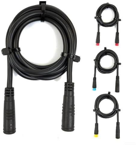 Ebike Extension Cable 2/3/4/5 Pin Ebike Display Connector Waterproof Female to Male for Electric Bicycle Light/Throttle/Ebrake/Display Ebike Parts(2pin Female-Male)