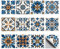 CHGCRAFT 36Pz 12 Motivi Adesivi per Piastrelle 10x10cm Bianchi e Blu per Carta da Parati Rivelabili con Mandala Autoincollata Piastrelle per La cucina Bagno Camera da Letto Parete Camino