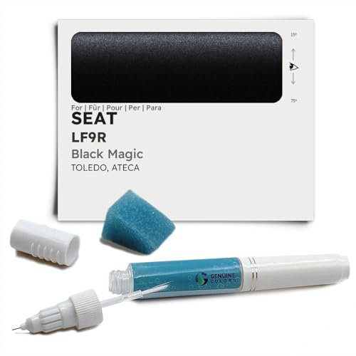 Genuine Colors Lackstift Black Magic LF9R für SEAT Schwarz Toledo ATECA