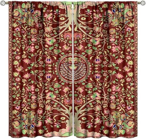 Flächenvorhang Set Blumenpflanzen Moderne Haushalt Schlafzimmer Balkon Wärmedämmung 3D-Druck Vorhang Panel Home Decor Vorhänge Für Wohnzimmer Bedroom Children's Room 300X280 cm (B + H)-320135892