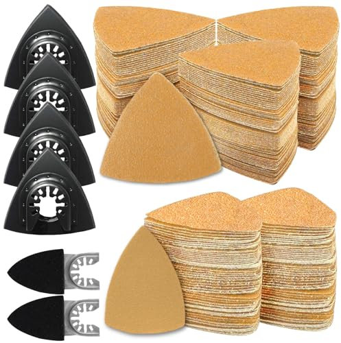 206PCS Oscillating Tool Detail Sanding Pads Kit,