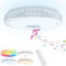 UISEBRT 48W Dimmbar LED Deckenleuchte mit APP-Steuerung, Bluetooth Lautsprecher und Fernbedienung, 220V LED Deckenlampe, Farbwechsel 2800-6500K, für Schlafzimmer, Kinderzimmer, Wohnzimmer