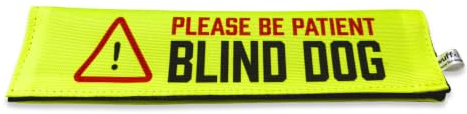 Blind Dog, Please Be Patient - High Vis Yellow Blind Dog Lead Sleeve