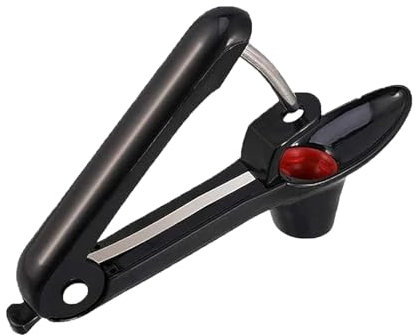 Kirschentkerner Entkerner,Edelstahl Kirschen Kirschentsteiner Entferner,Tragbarer Cherry Corer Pflückhilfe Kirschkernentferner Entkerne Pit Remover Tool für Obst Pflaumen Oliven Cherries(Schwarz)